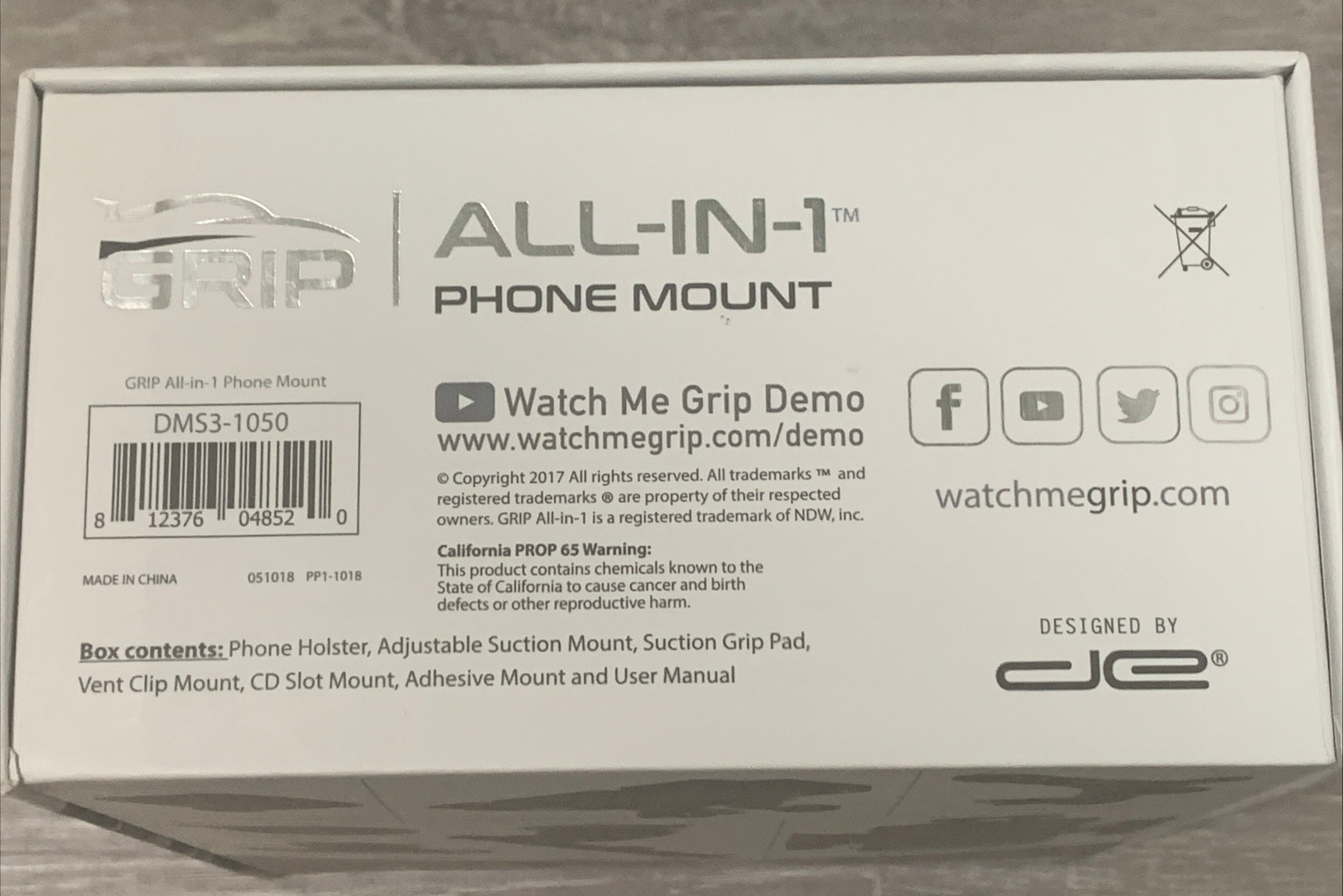 Grip all in 1 universal phone mount
